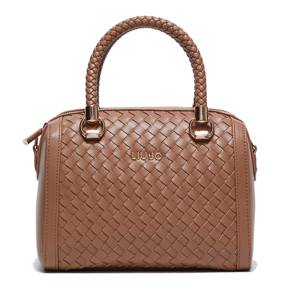 Borsa Donna Bauletto a Mano LIU JO Better Intrecciato Marrone a
