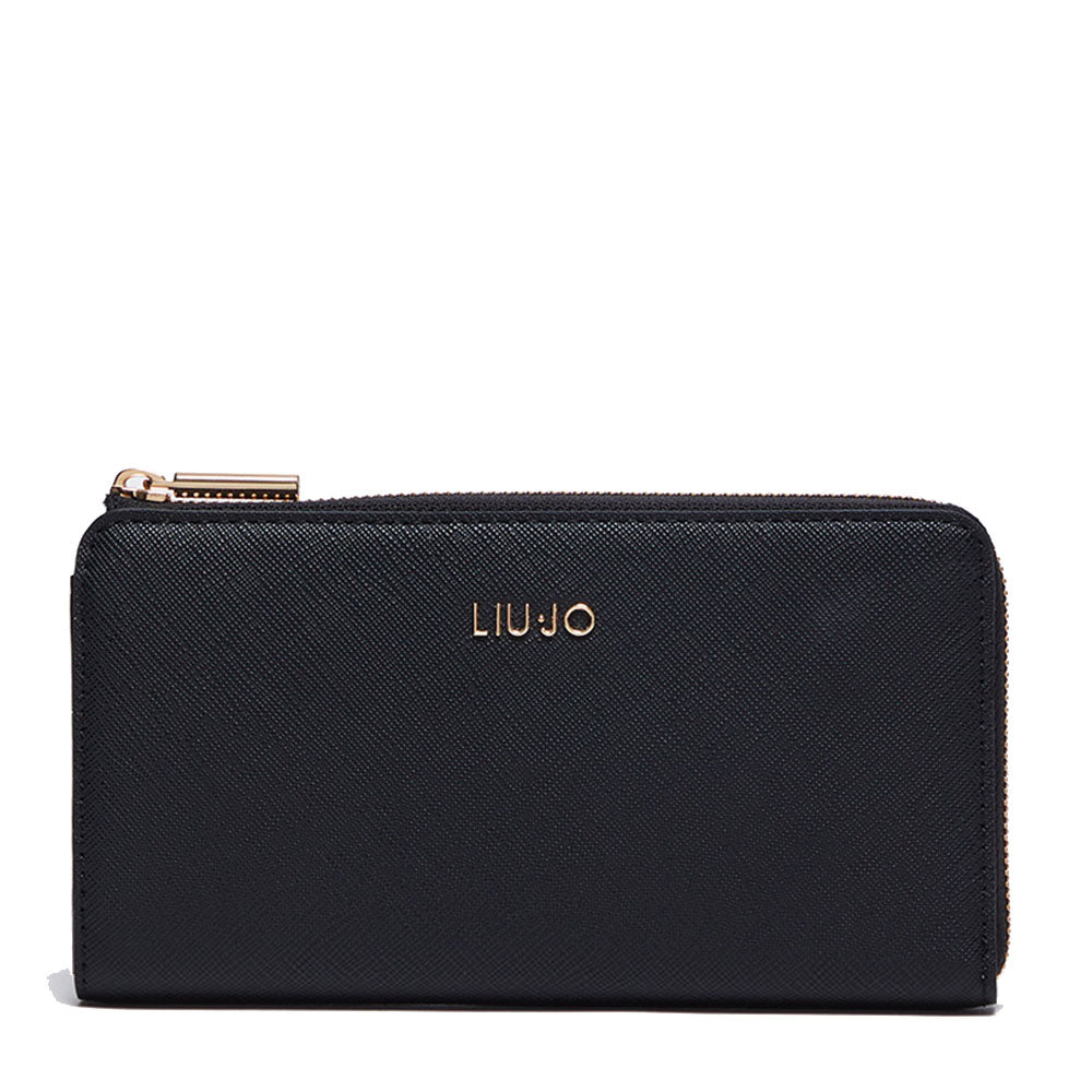Portafoglio Donna con Zip LIU JO Nero con Logo