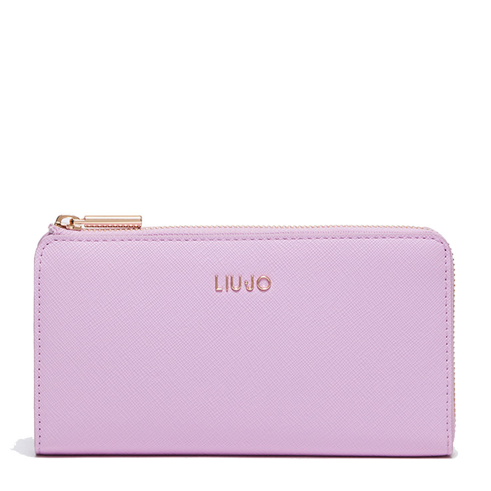 Portafoglio Donna con Zip LIU JO Rosa Lavanda con Logo