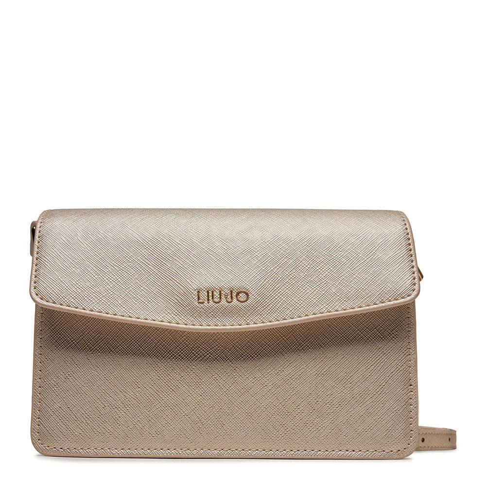 Borsa A Spalla Liu Jo Ematite M – Monogram, Testa Di Moro, 26x15x8 Cm, Tracolla A Catena Scorrevole