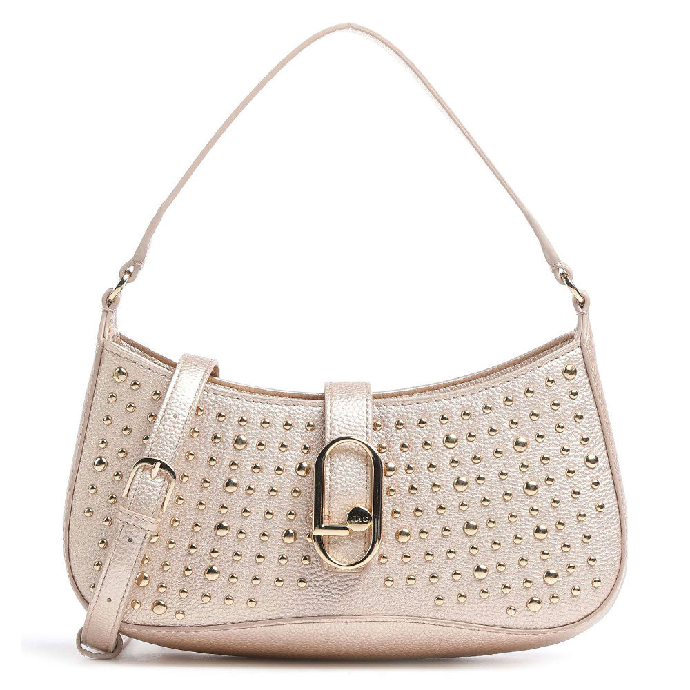 Borsa Donna a Spalla LIU JO Ecosostenibile Oro con Borchie