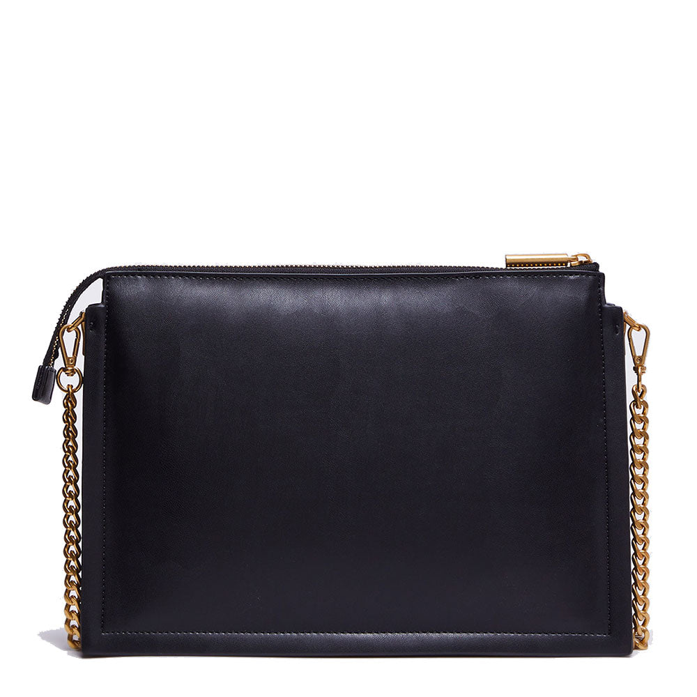 Borsa Donna a Tracolla LIU JO Ecosostenibile con Logo Embossed Nera