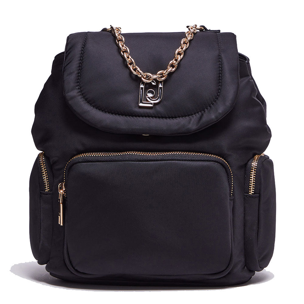 Zaino Donna LIU JO Ecosostenibile in Nylon Nero