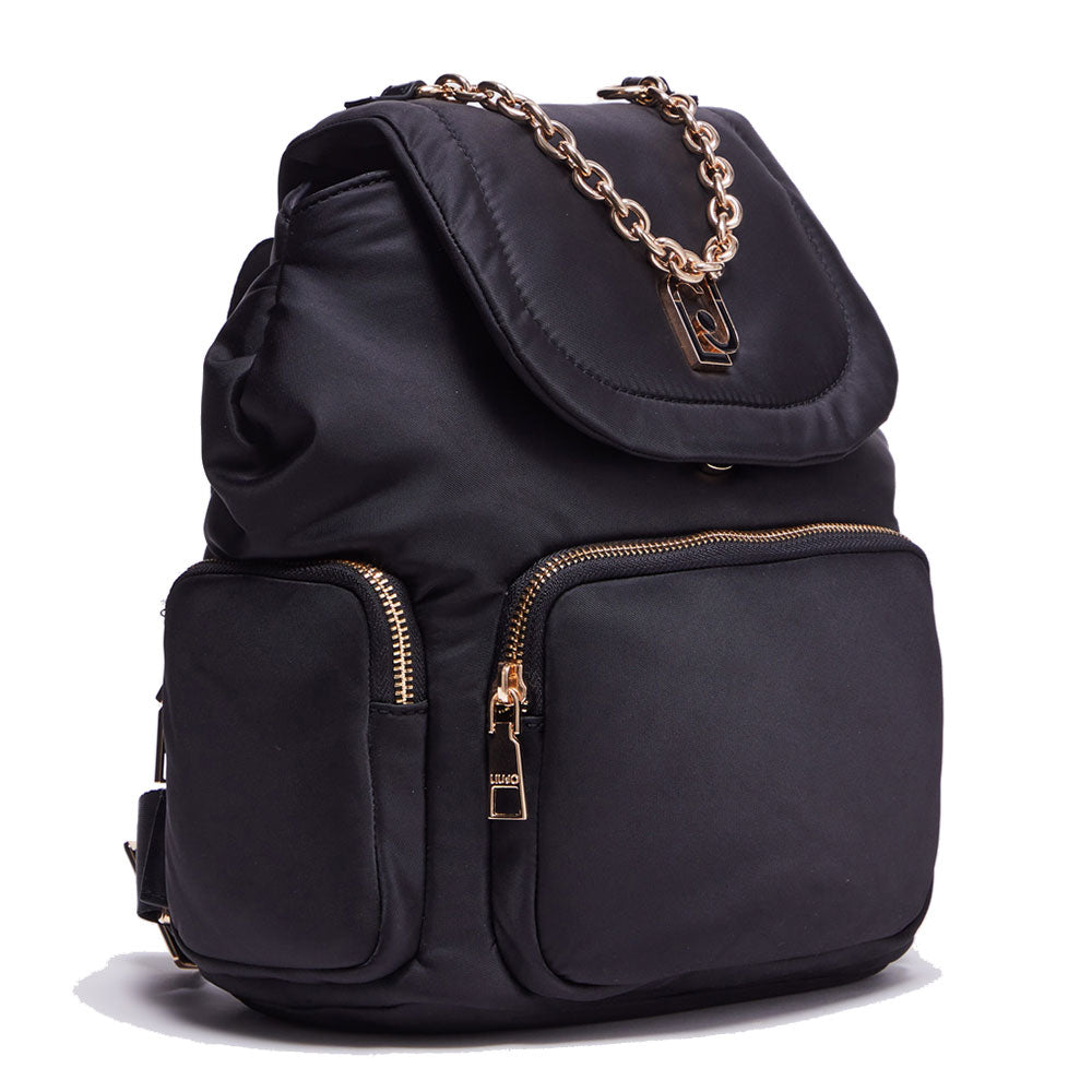 Zaino Donna LIU JO Ecosostenibile in Nylon Nero