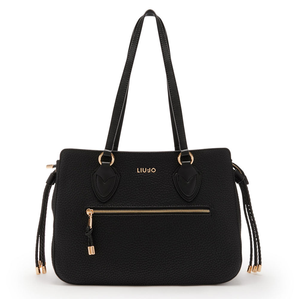 Damen-Einkaufstasche LIU JO Better Eco-sustainable Tumbled Effect Black AF3158