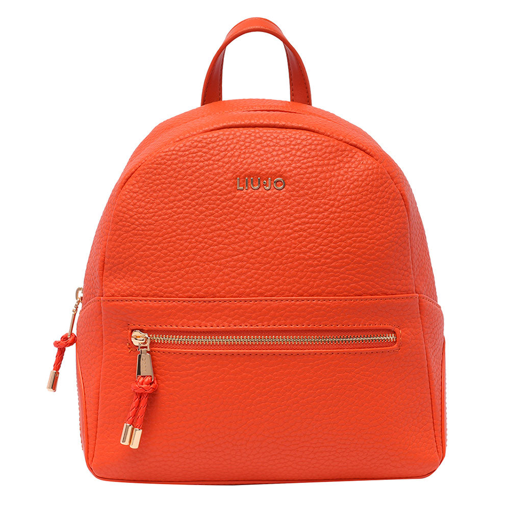 Zaino Donna LIU JO Better Ecosostenibile Effetto Bottalato Arancio AF3161