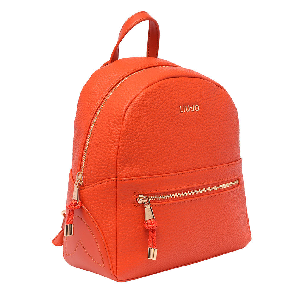 Zaino Donna LIU JO Better Ecosostenibile Effetto Bottalato Arancio AF3161