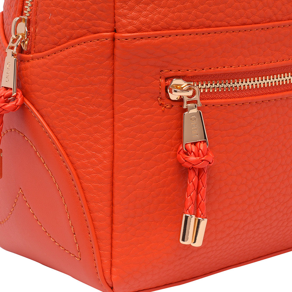 Zaino Donna LIU JO Better Ecosostenibile Effetto Bottalato Arancio AF3161