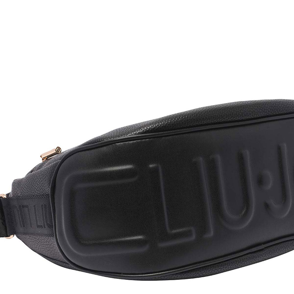 Borsa Donna Mezzaluna Media LIU JO Effetto Bottalato colore Nero
