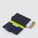 Porta carte di credito in metallo PIQUADRO in Pelle Blu PP5649W122R