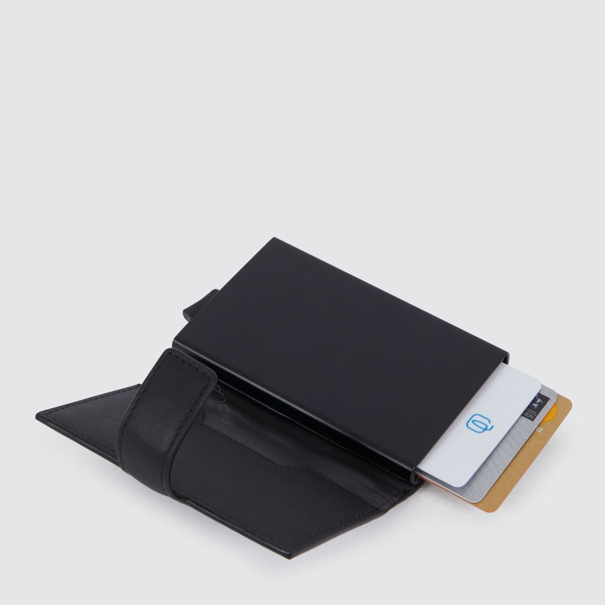 Porta carte di credito in metallo PIQUADRO in Pelle Nero PP5649W122R