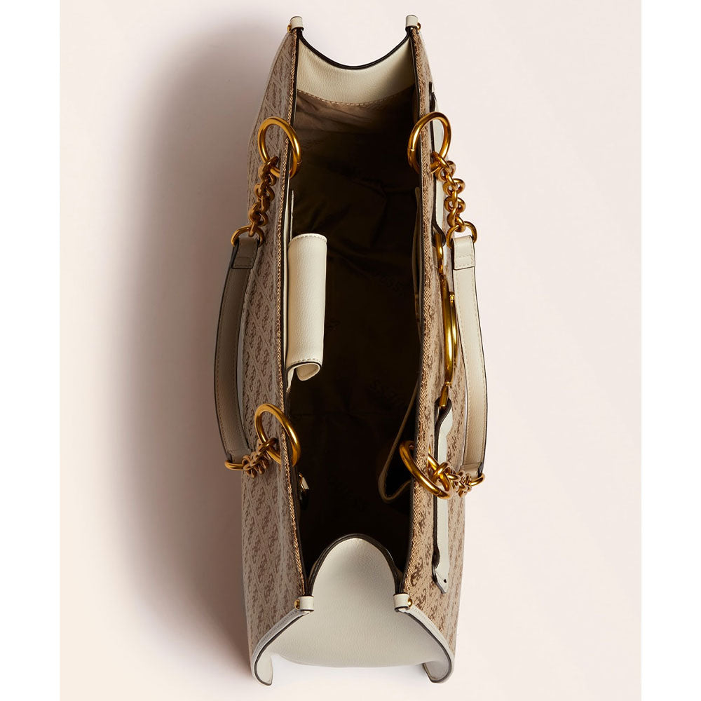 Borsa Donna a Spalla GUESS linea Aileen colore Ivory