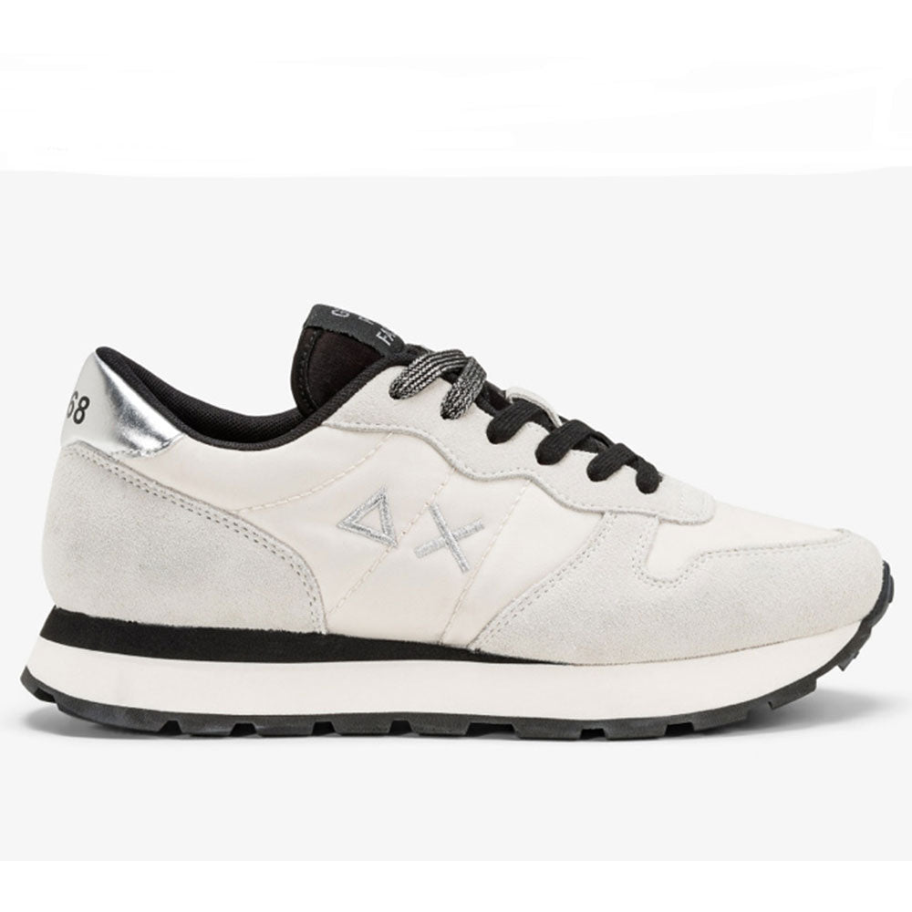 Scarpe Donna Sun68 Sneakers Ally Satin colore Bianco Panna