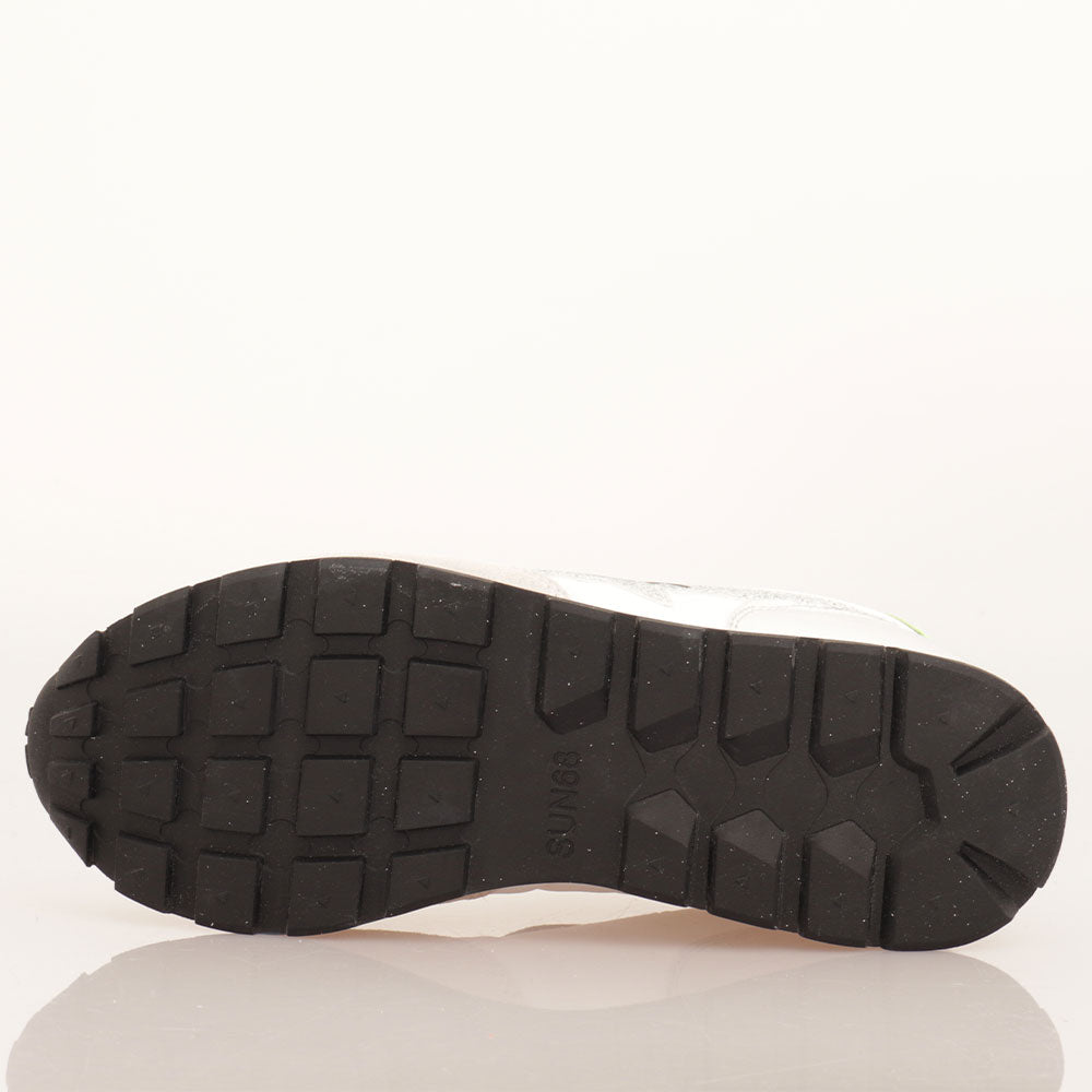 Scarpe Donna Sun68 Sneakers Ally Star Glitter Logo Bianco Panna