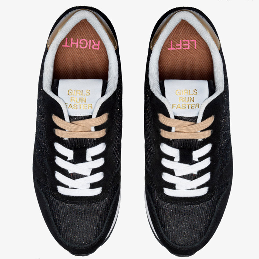 Scarpe Donna Sun68 Sneakers Ally Thin Glitter Nero