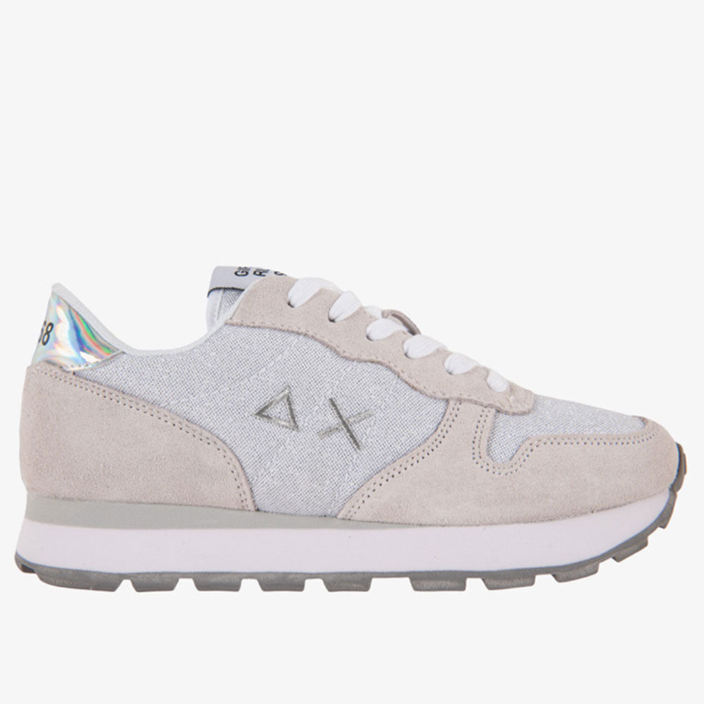 Scarpe Donna Sun68 Sneakers Ally Thin Glitter Bianche