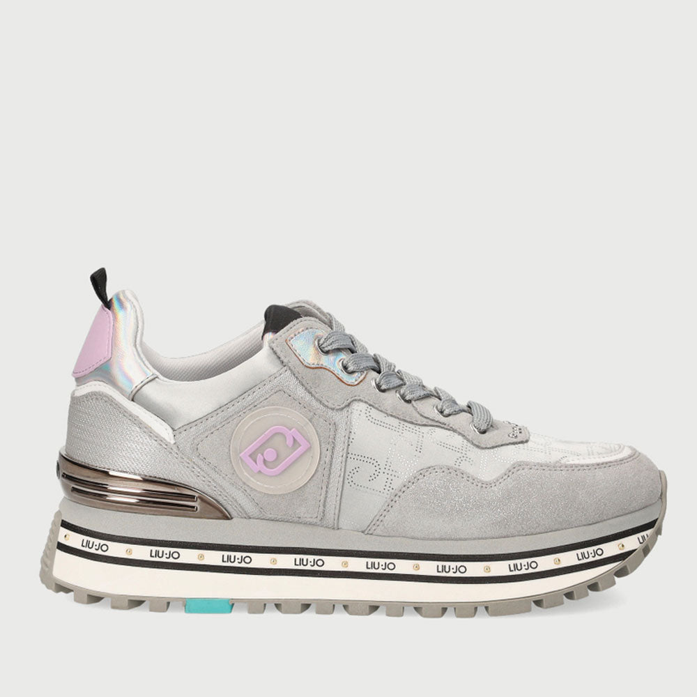 Scarpe Donna LIU JO Sneakers in Glossy Suede colore Silver