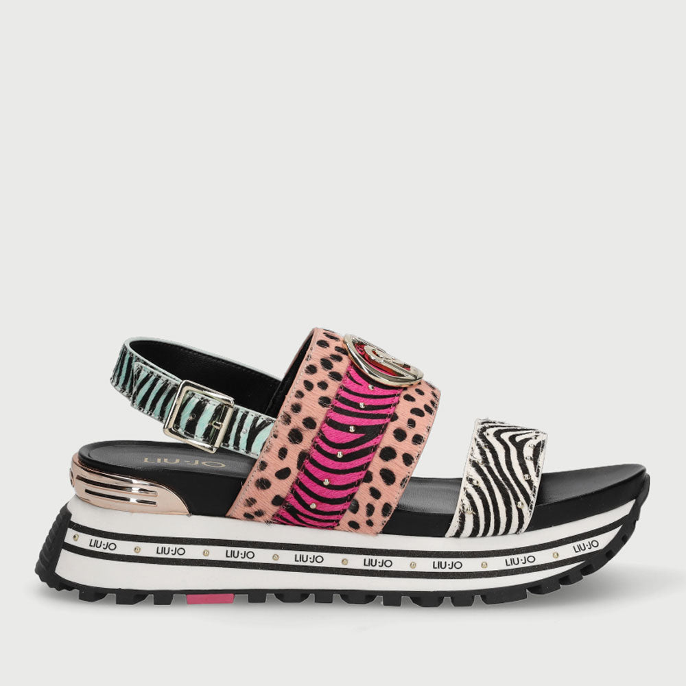 Scarpe Donna LIU JO Sandali Platform stampa Animalier