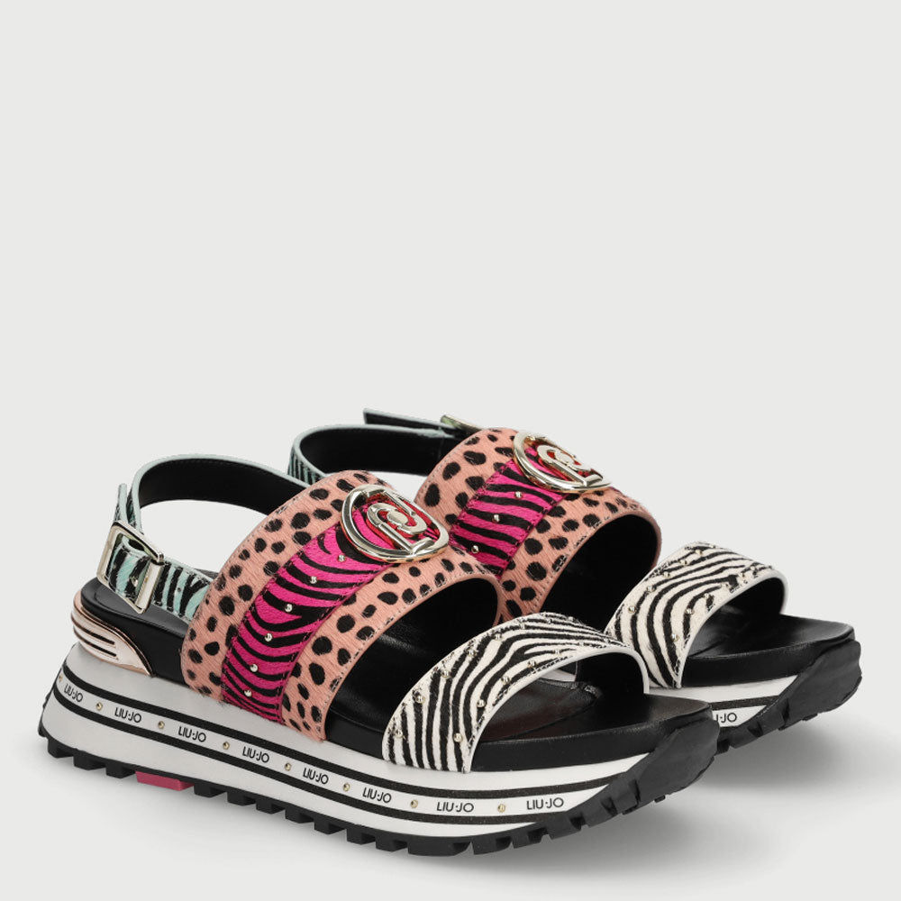 Scarpe Donna LIU JO Sandali Platform stampa Animalier