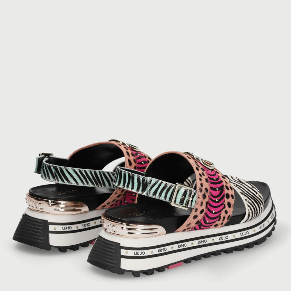 Scarpe Donna LIU JO Sandali Platform stampa Animalier