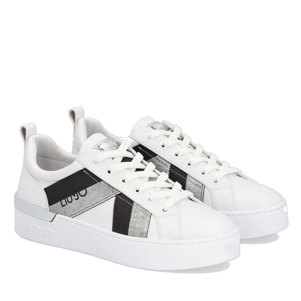 Scarpe Donna LIU JO Sneakers Bianche con Dettagli Elastici Bicolore