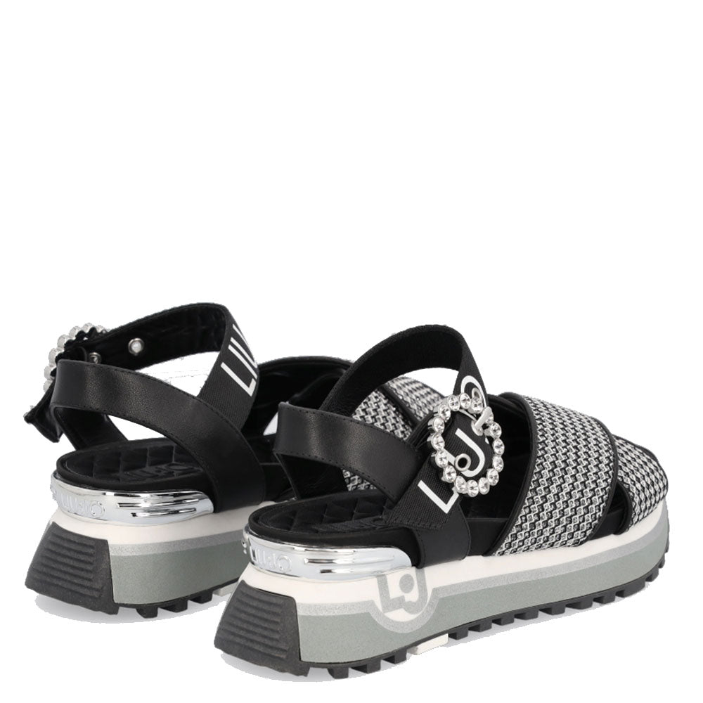 Scarpe Donna LIU JO Sandali Platform con Fibbia Gioiello colore Silver