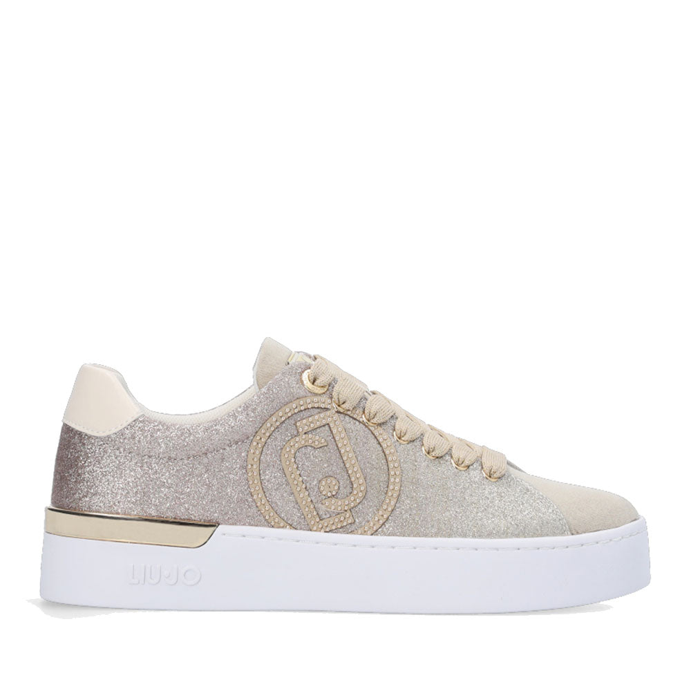 Scarpe Donna LIU JO Sneakers Silvia 82 con Glitter All Over Sand