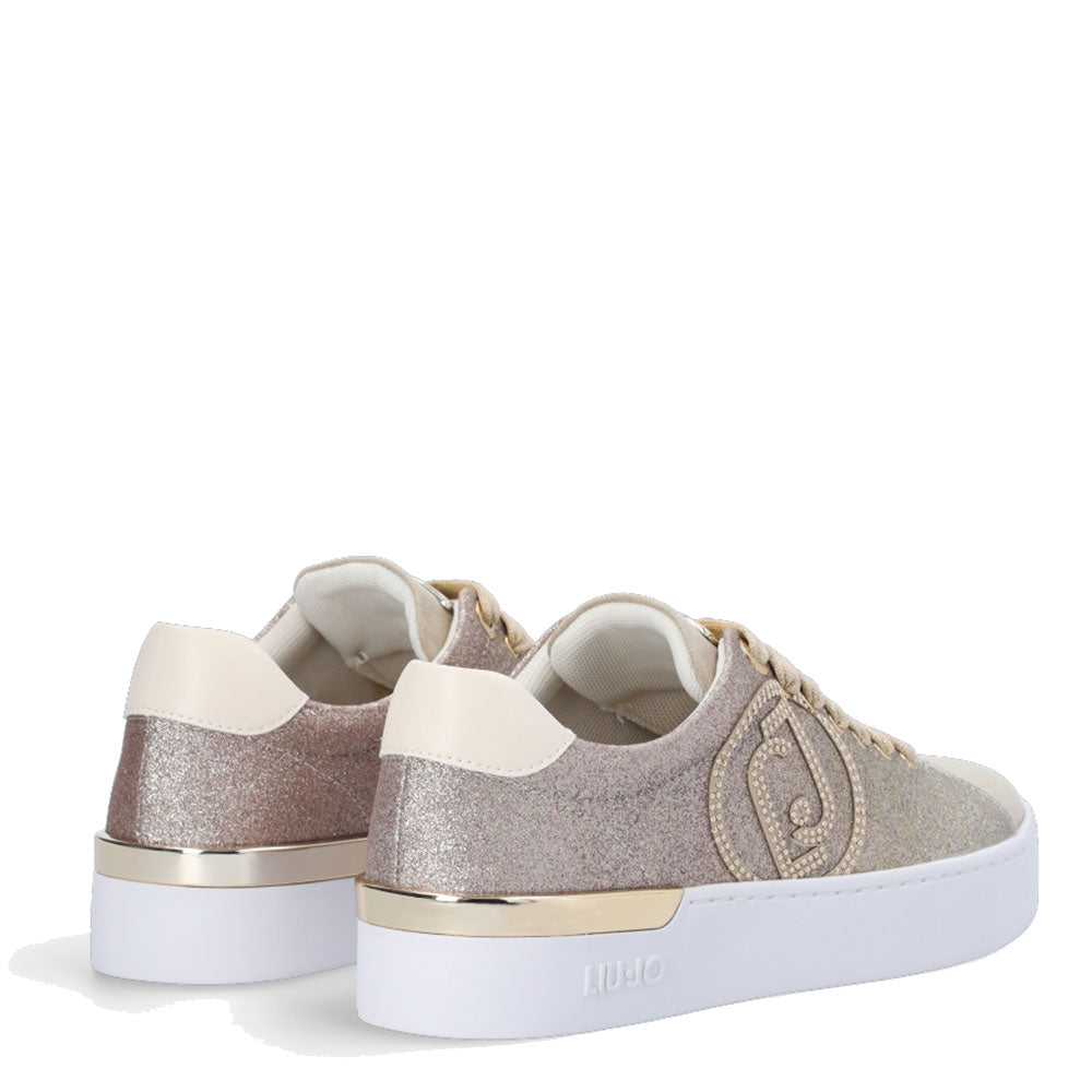 Scarpe Donna LIU JO Sneakers Silvia 82 con Glitter All Over Sand