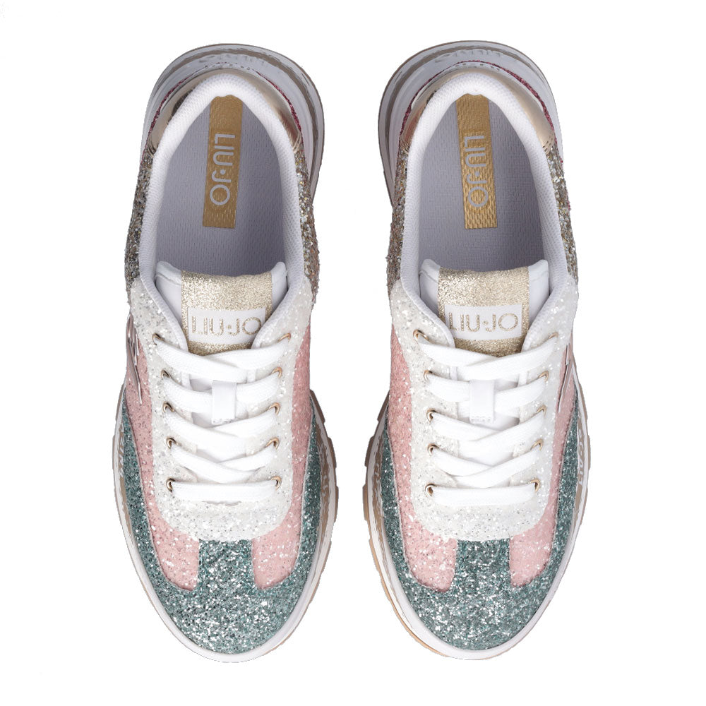 Scarpe Donna LIU JO Sneakers Platform Amazing 26 Full Glitter Multicolor