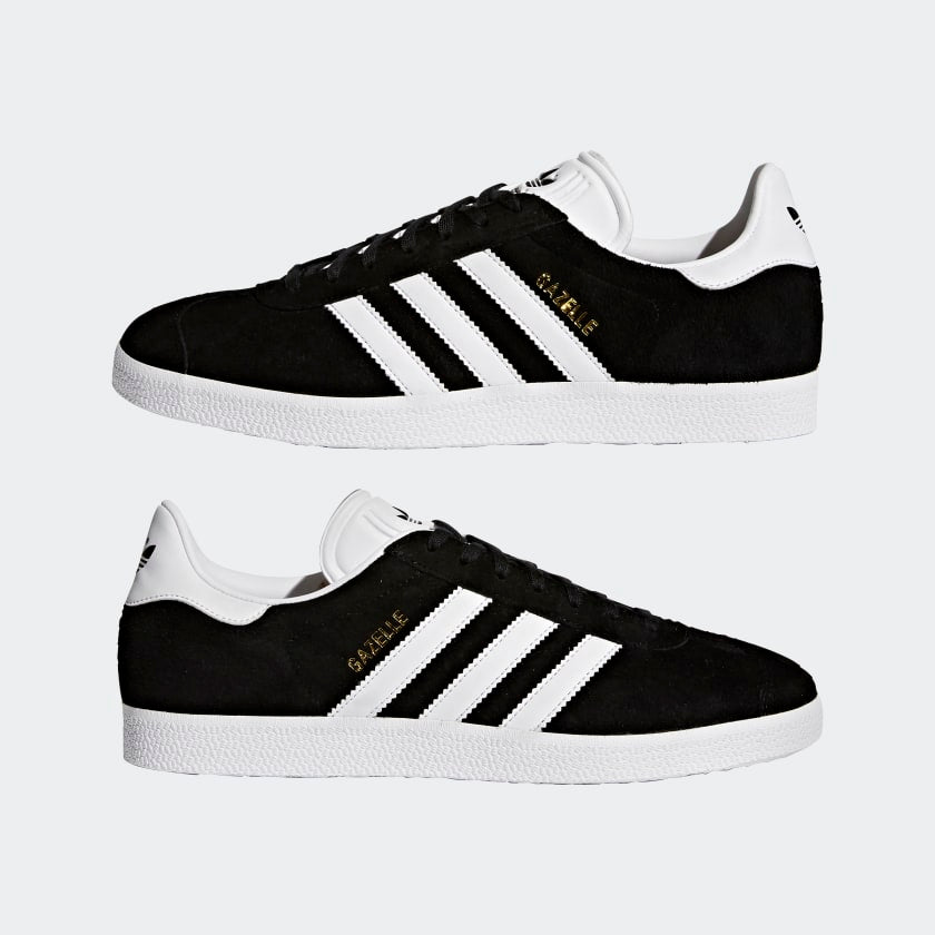 Scarpe Uomo ADIDAS Sneakers linea Gazelle in Nabuk colore Nero e Bianco