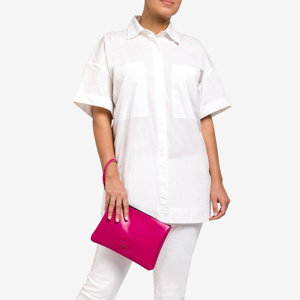 Pochette Donna a Mano Media GUM linea Color Family colore Fuxia