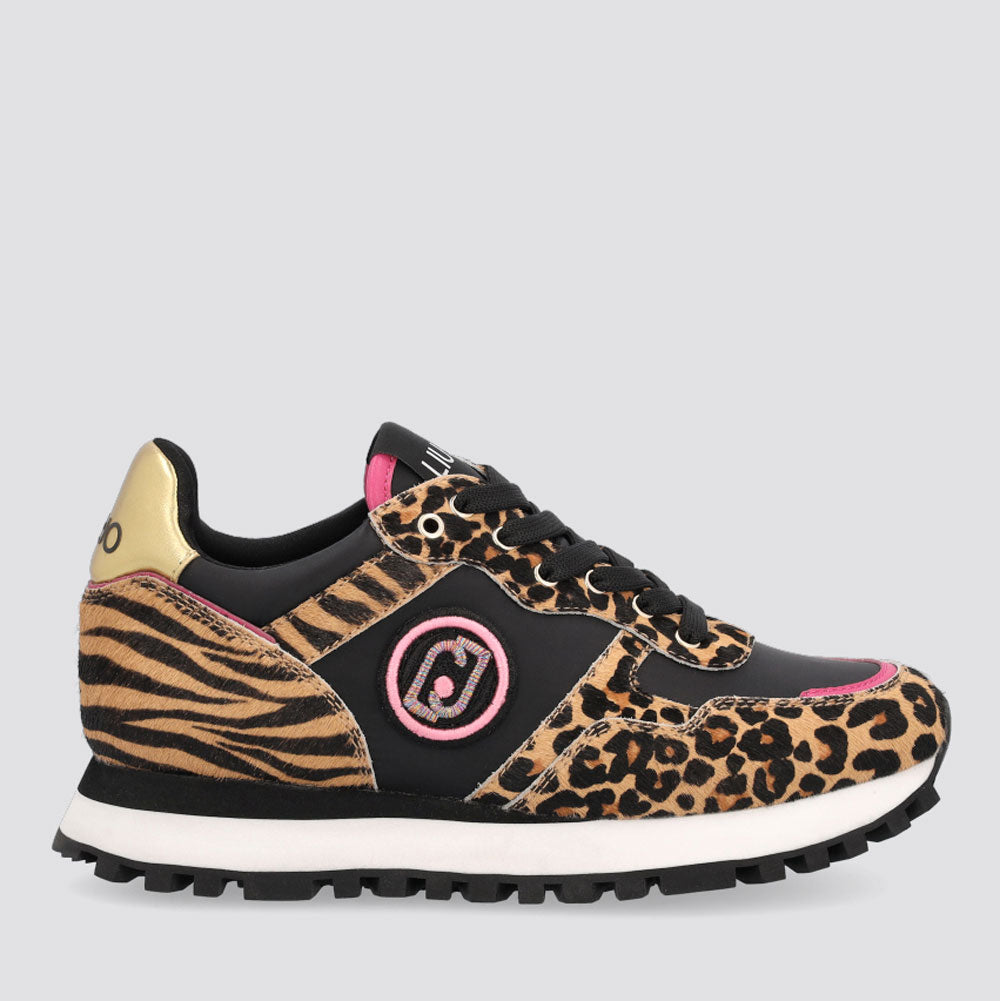 Scarpe Donna LIU JO Sneakers in Nylon e Cavallino stampa Animalier