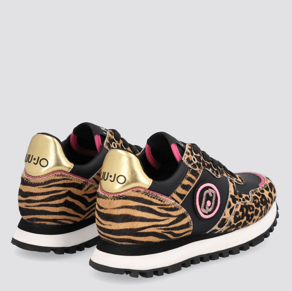 Scarpe Donna LIU JO Sneakers in Nylon e Cavallino stampa Animalier