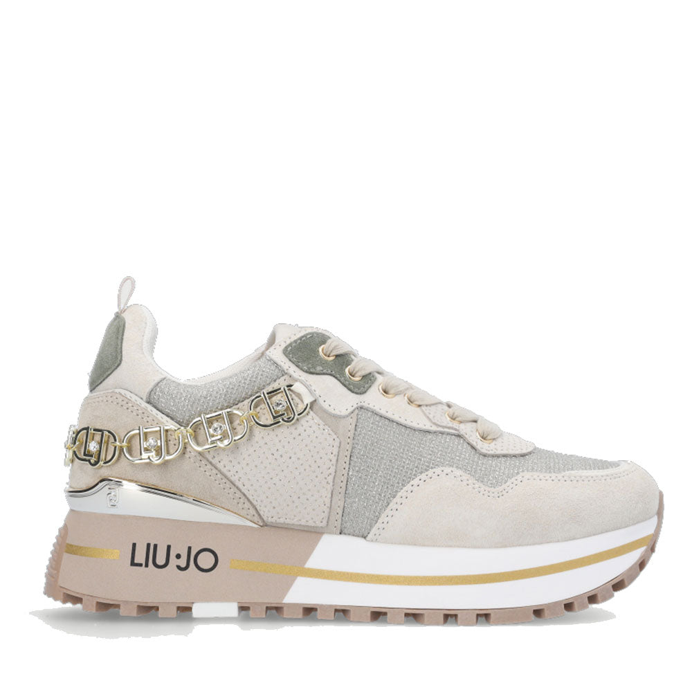 Scarpe Donna LIU JO Sneakers Platform Wonder 01 in Suede e Mesh