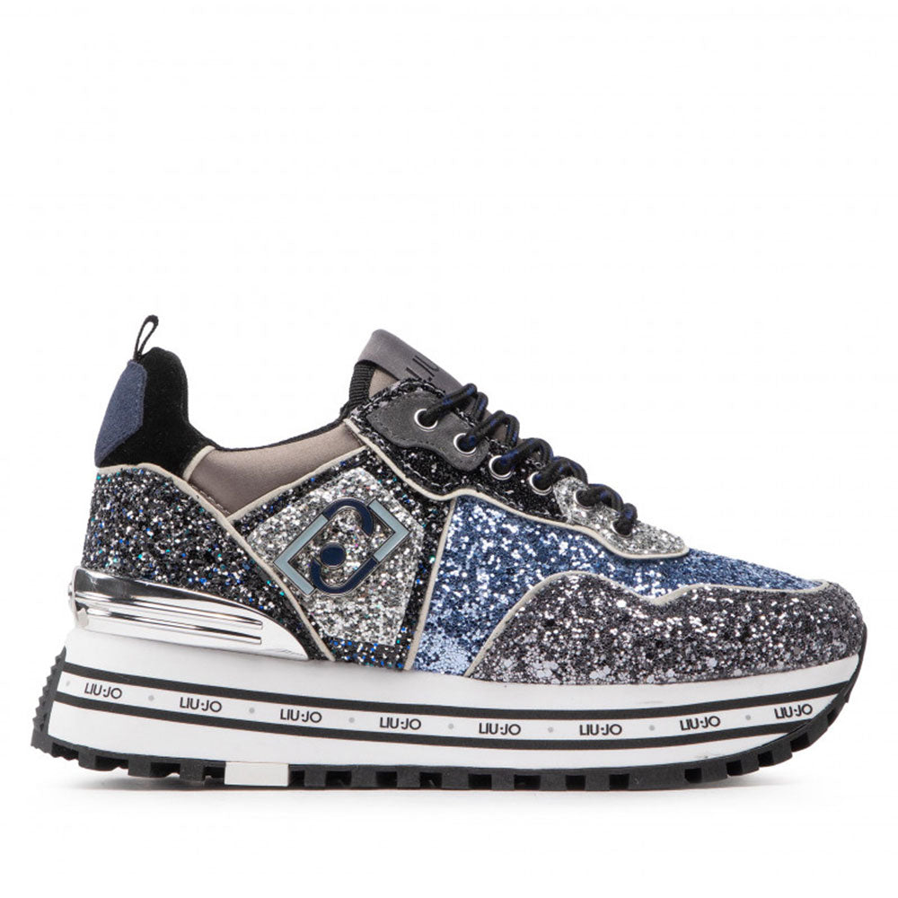 Damen Schuhe Sneaker Blau Glitzer Damenschuhe LIU JO Wonder 24