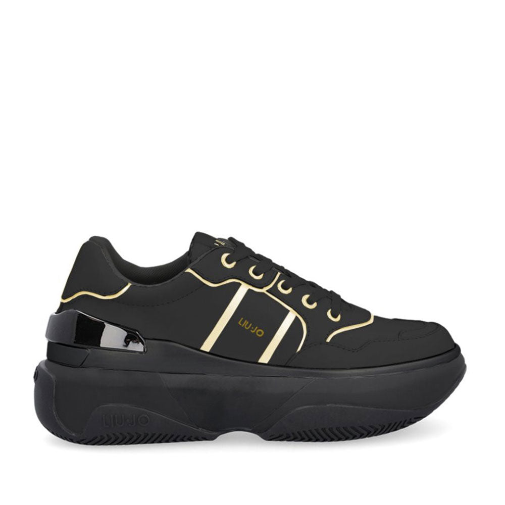 Scarpe Donna LIU JO Chuncky Sneakers June 02 in Pelle Nero