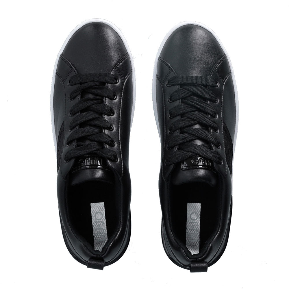 Scarpe Donna LIU JO Sneakers Silvia 86 Nere con Logo Jacquard