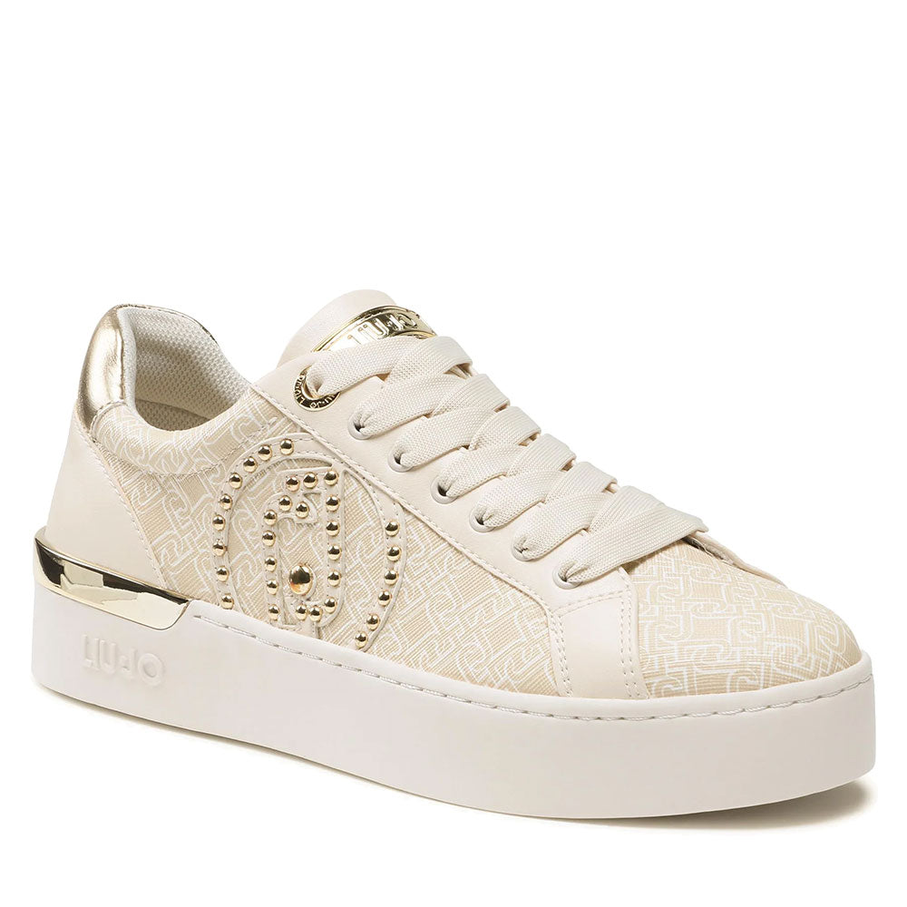 Scarpe Donna LIU JO Sneakers Silvia 92 color Burro con Logo Monogram