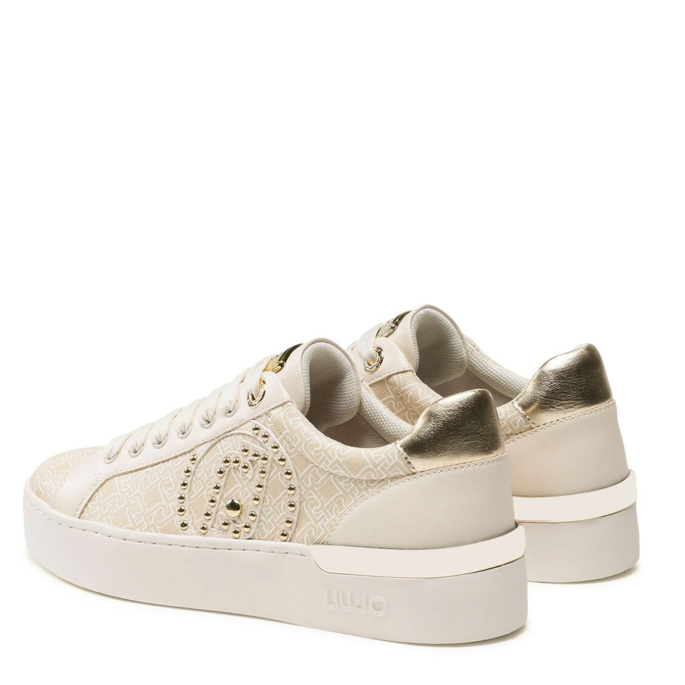Scarpe Donna LIU JO Sneakers Silvia 92 color Burro con Logo Monogram
