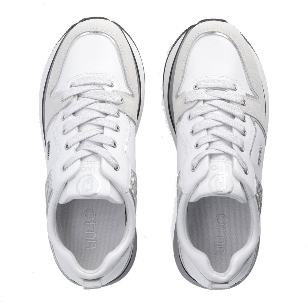 Scarpe Donna LIU JO Supermaxi 06 Sneakers Super Platform in Pelle Bianca