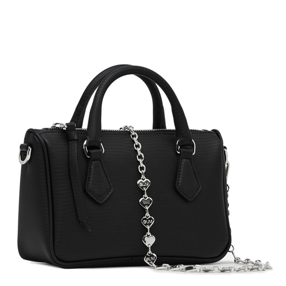 Borsa Donna a Mano con Tracolla GUM linea Heart Jewel colore Nero