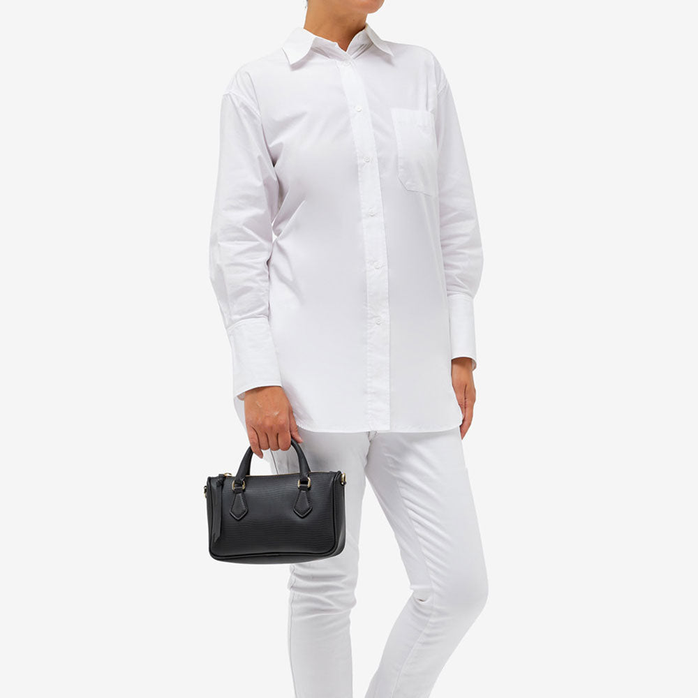 Borsa Donna a Mano con Tracolla GUM linea Heart Jewel colore Nero