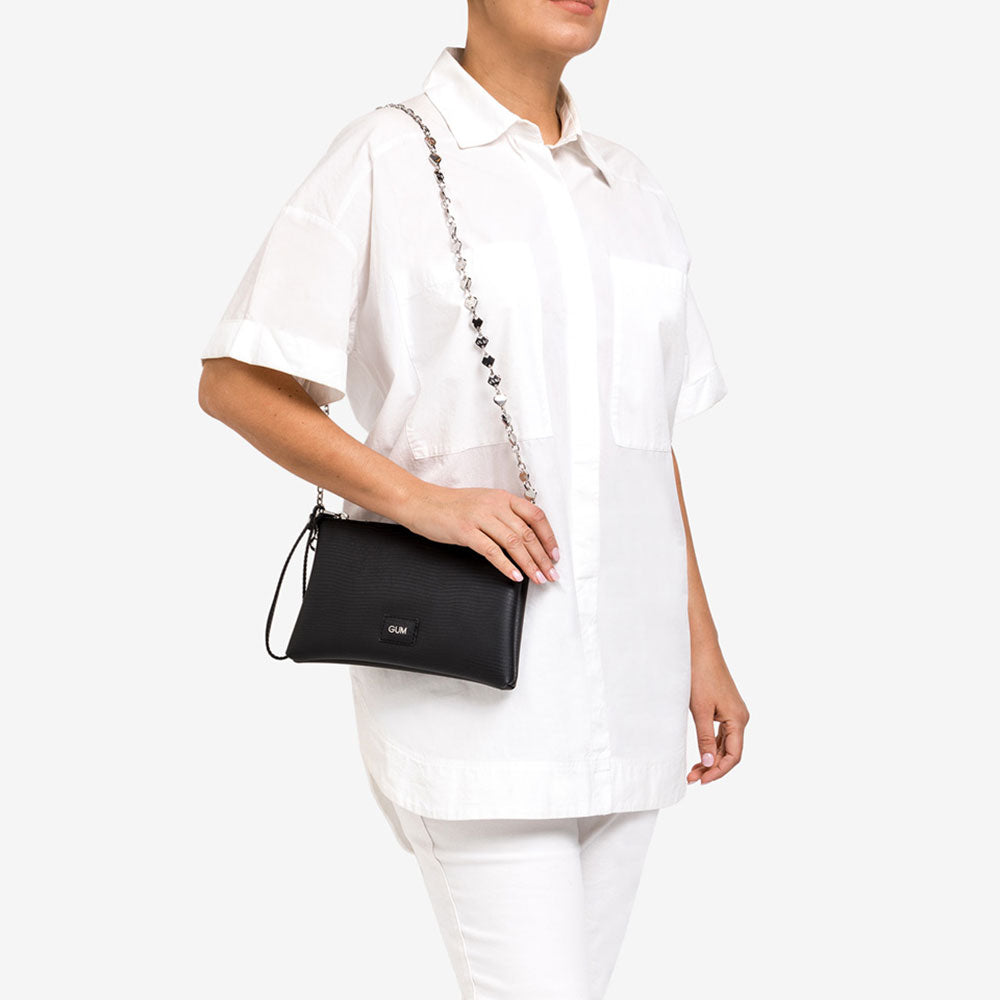 Borsa Donna a Tracolla Medium GUM linea Heart Jewel colore Nero