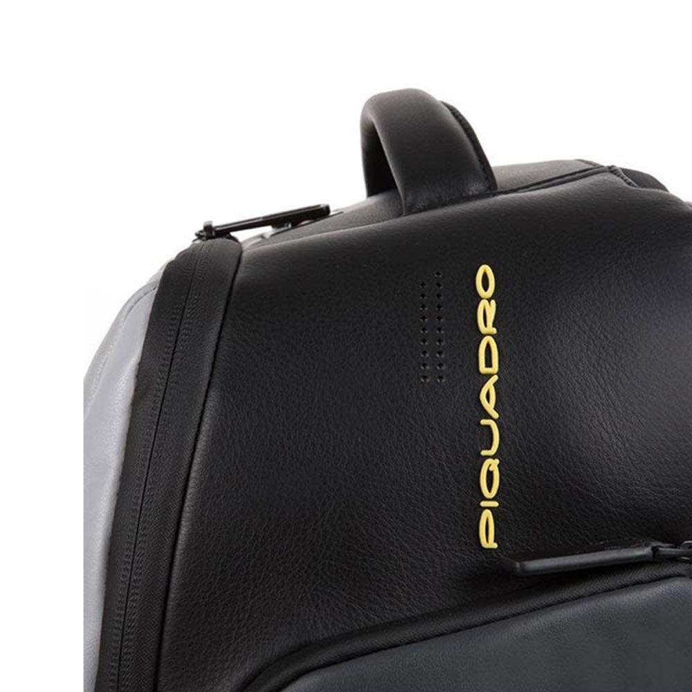 Trolley Cabina PIQUADRO con Portabilità a Zaino linea Bagmotig 2 Ruote Colore Grigio - Giallo - BV4817UB00BM