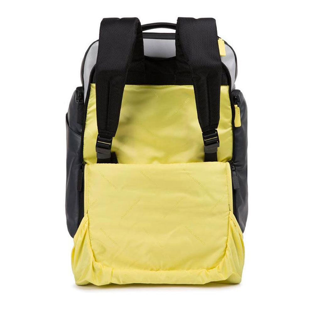 Trolley Cabina PIQUADRO con Portabilità a Zaino linea Bagmotig 2 Ruote Colore Grigio - Giallo - BV4817UB00BM