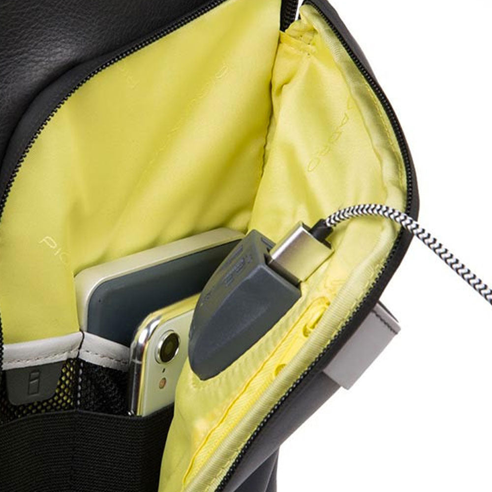 Trolley Cabina PIQUADRO con Portabilità a Zaino linea Bagmotig 2 Ruote Colore Grigio - Giallo - BV4817UB00BM