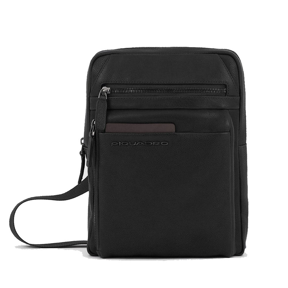 Borsello Uomo PIQUADRO in Pelle Colore Nero Linea Paavo Misura