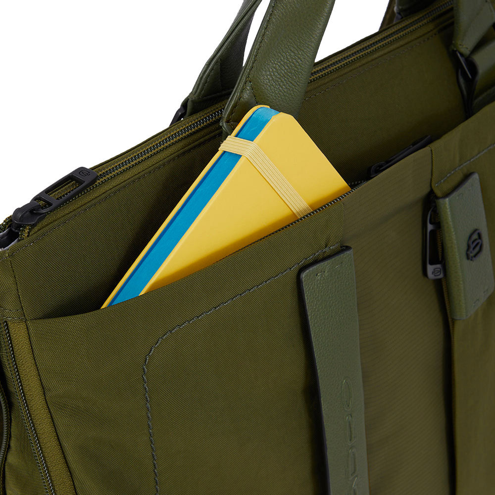 Cartella Sottile PIQUADRO in Tessuto Nero con Porta Pc 15" Linea P16S2 - CA4021P16S2