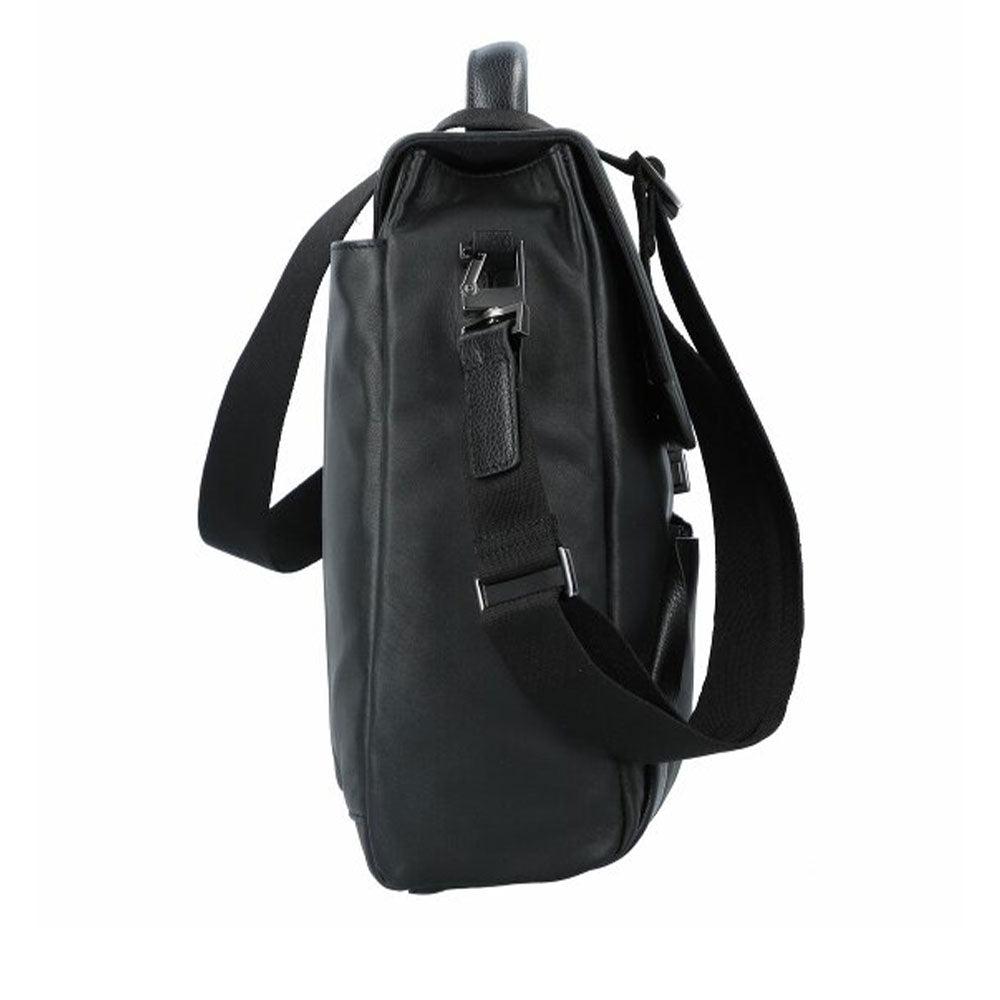PIQUADRO PAN LINIE
14" PC- und Tablet-Aktentasche aus schwarzem Leder - CA4254S94