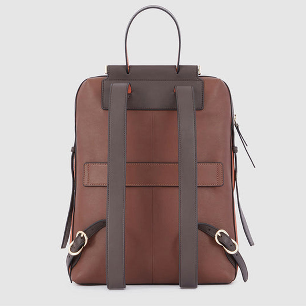 Zaino Donna PIQUADRO Porta Computer in Pelle Colore Marrone Linea Circle - CA4576W92